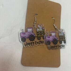 NEW Happy Easter Bunny Rabbit Tractor Farm Egg